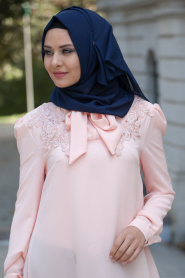 Aramiss - Salmon Pink Hijab Tunic 853SMN - Thumbnail
