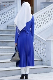 Aramiss - Sax Blue Hijab Coat 7060SX - Thumbnail