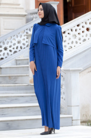 Aramiss - Sax Blue Hijab Tunic 8008SX - Thumbnail