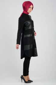 Asiyan - Black Hijab Tunic 9054S - Thumbnail