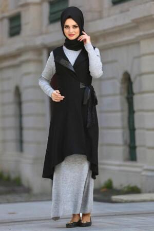 Asiyan - Black Hijab Vest 2186S - 1