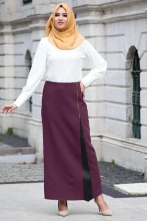 Aşiyan - Dark Purple Skirt 4005MU - 1