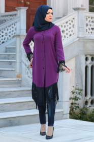 Asiyan - Fuchsia Hijab Tunic 2198F - Thumbnail