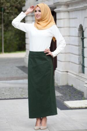 Asiyan - Green Hijab Skirt 0400Y - 1