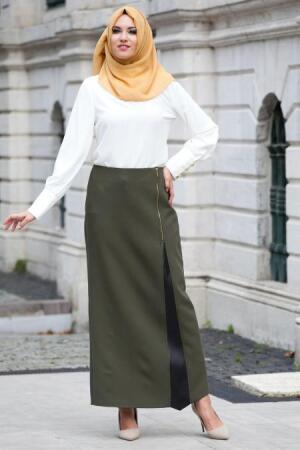 Asiyan - Khaki Hijab Skirt 4005HK - 1