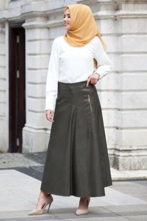 Asiyan - Khaki Hijab Skirt 4010HK - 1