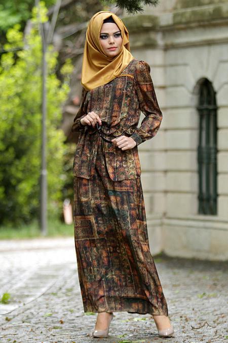 Asiyan - Pattern Hijab Dress 7032DSN - 2