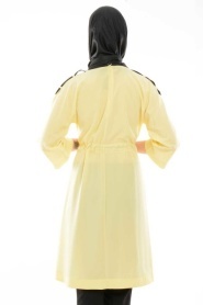 Aşiyan - Shirred Waist Yellow Tunic - Thumbnail