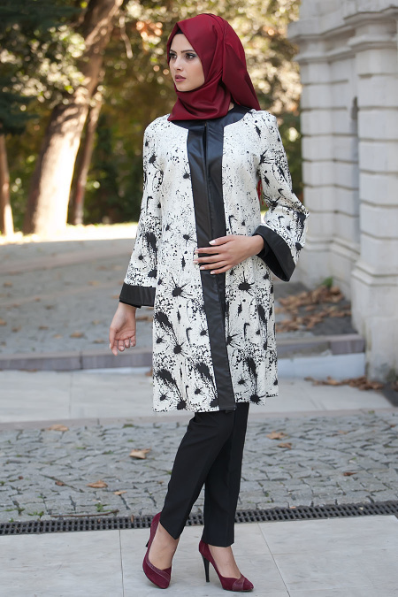 Asiyan - White Hijab Coat 2188B