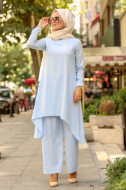 Bébé Bleu - Nayla Collection - Combination Hijab 41440BM - Thumbnail