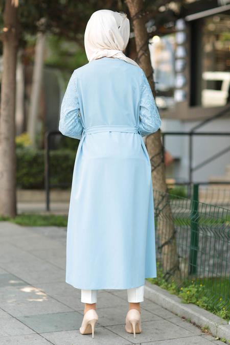 Bébé Bleu - Nayla Collection - Manteau Hijab 2356BM - 2