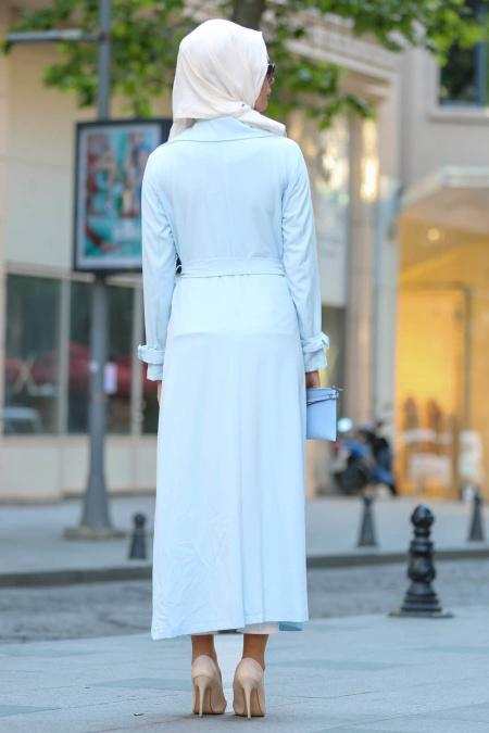 Bébé Bleu- Nayla Collection - Manteau Hijab 53520BM - 2