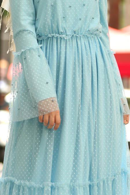 Bébé Bleu - Nayla Collection Robe Hijab 100412BM - 2