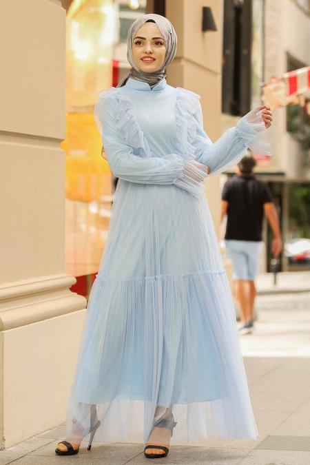 Bébé Bleu - Nayla Collection - Robe Hijab 3170BM - 1