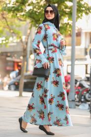 Bébé Bleu - Nayla Collection - Robe Hijab 39050BM - Thumbnail