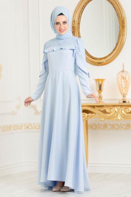 Bébé Bleu - Nayla Collection - Robe Hijab 42410BM - 2