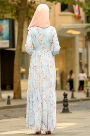 Bébé Bleu - Nayla Collection - Robe Hijab 8258BM - Thumbnail