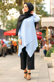 Bébé Bleu - Nayla Collection - Tunique Hijab 2227BM - Thumbnail