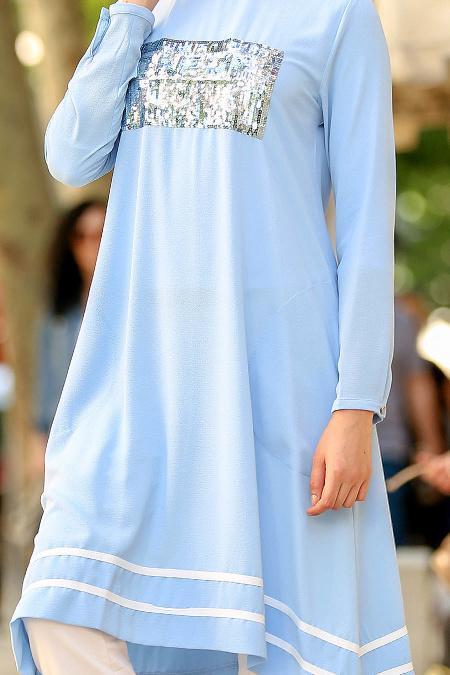 Bébé Bleu- Nayla Collection - Tunique Hijab 53610BM - 3
