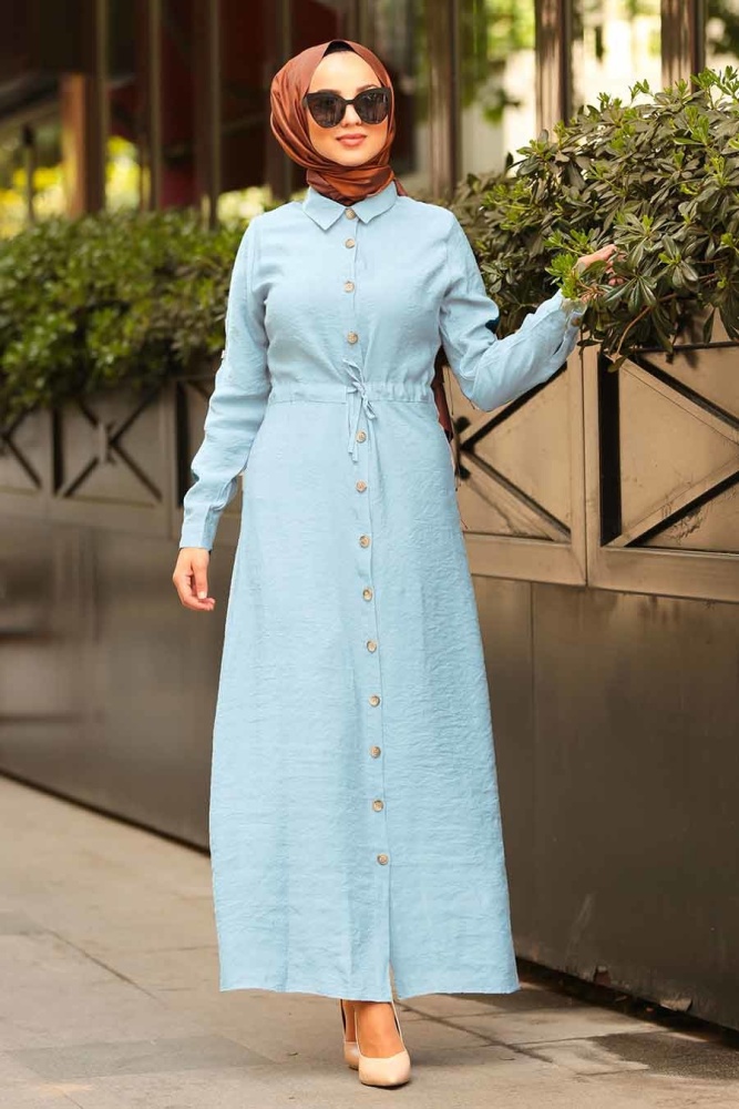 Bébé Bleu - Neva Style - Robe Hijab - 1668BM	
