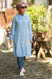 Bébé Bleu - Neva Style - Tunique Hijab - 5475BM - Thumbnail