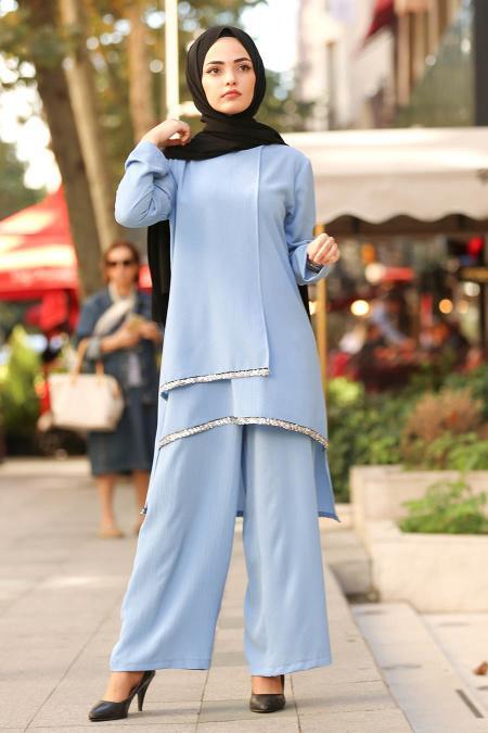 Bébé Bleu-New Kenza-Combination Hijab 5118BM - 1