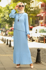 Bébé Bleu - New Kenza - Robe Hijab 31431BM - Thumbnail