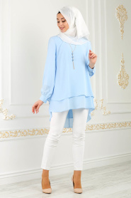 Bébé Bleu- Puane - Tunique Hijab 70560BM - Thumbnail