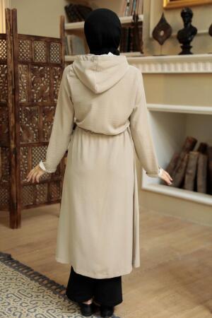 Beige Hijab Coat 5721BEJ - Thumbnail