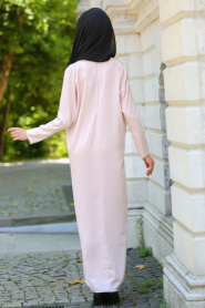 Beige Hijab Dress 3068BEJ - Thumbnail