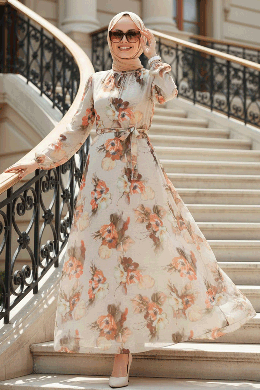 max mara cotton shirt dress With Belt Size:XL (US 8, Long Sleeve) BACKLINKED in sleeves Concealed front Coral Bridesmaid Dresses Light