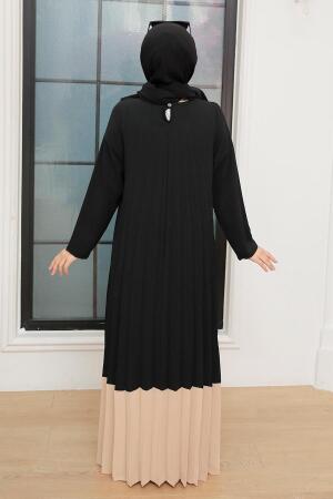 Beige Hijab Dress 7684BEJ - 2