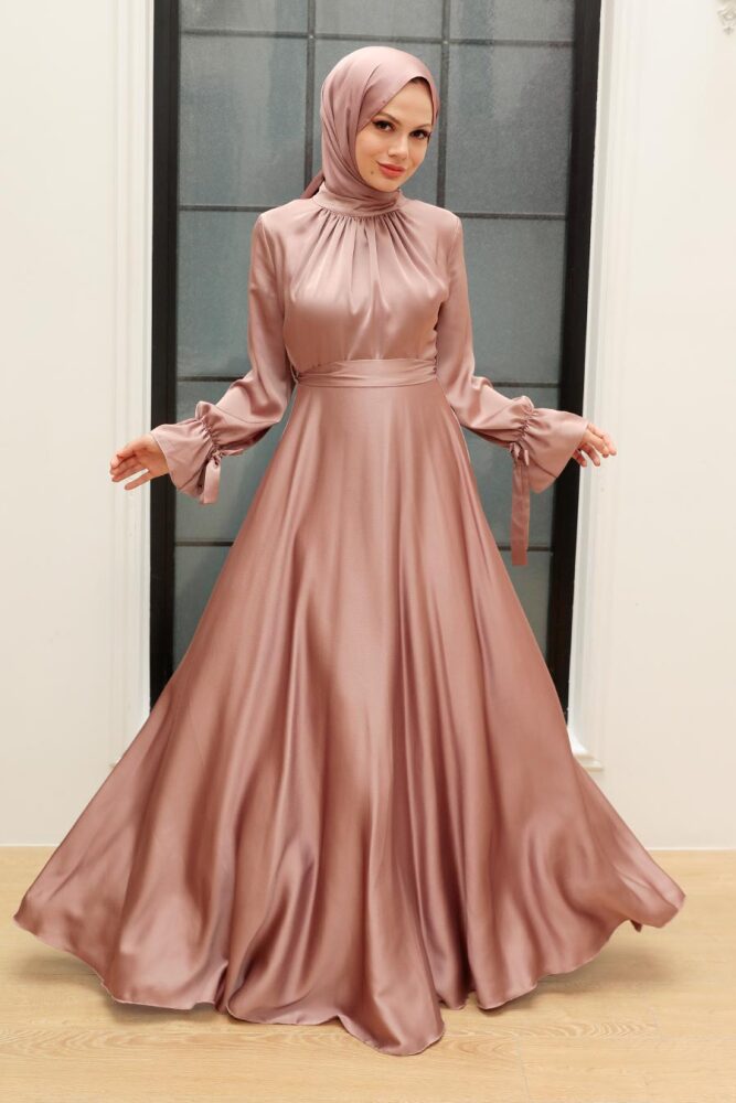 Neva Style - Long Beige Modest Prom Dress 3449BEJ - 1