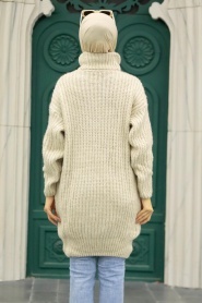 Beige Hijab Knitwear Sweater 30051BEJ - Thumbnail
