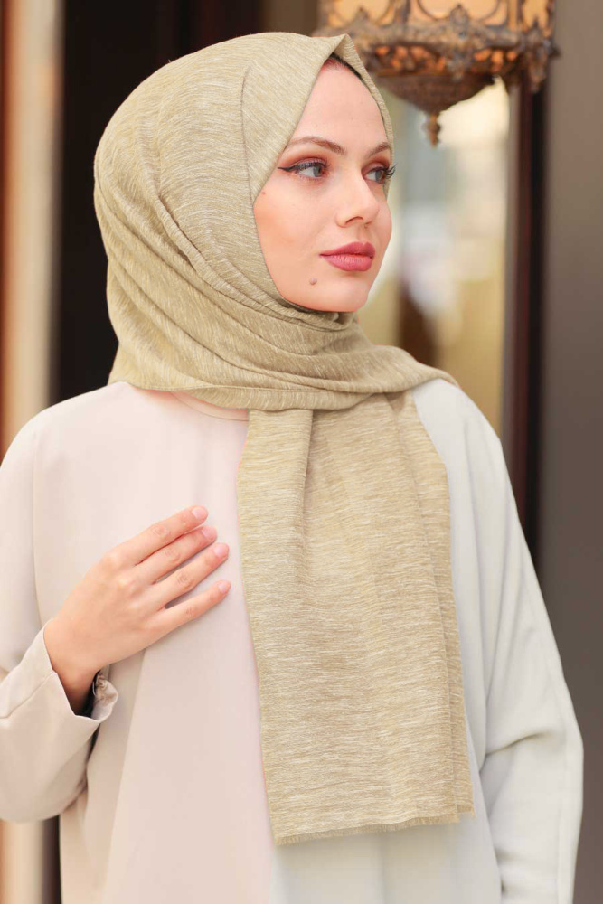 Beige Hijab Shawl 4695BEJ - 1