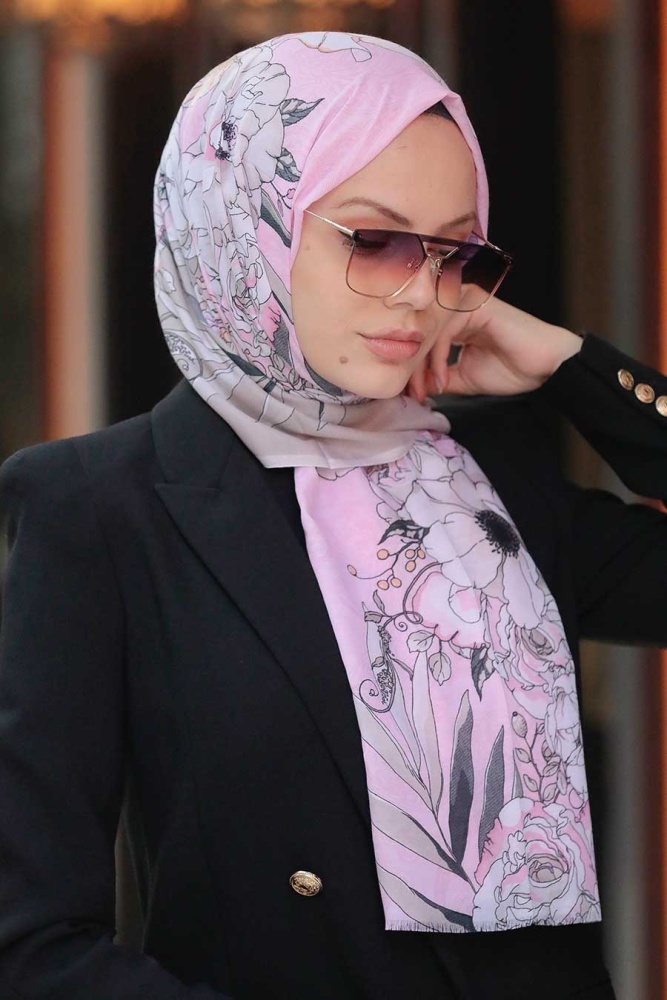 Beige Hijab Shawl 4927BEJ - 1