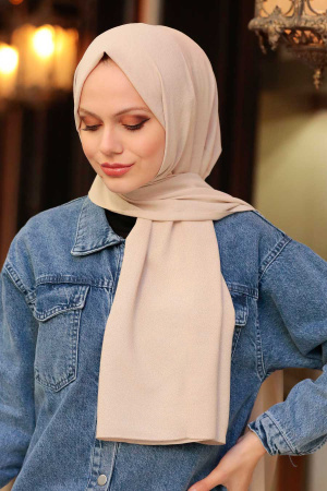Beige Hijab Shawl 53060BEJ - 1
