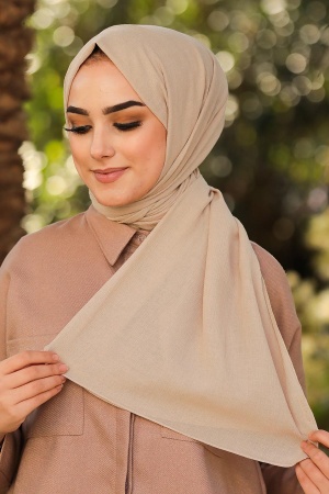 Beige Hijab Shawl 7563BEJ - 1