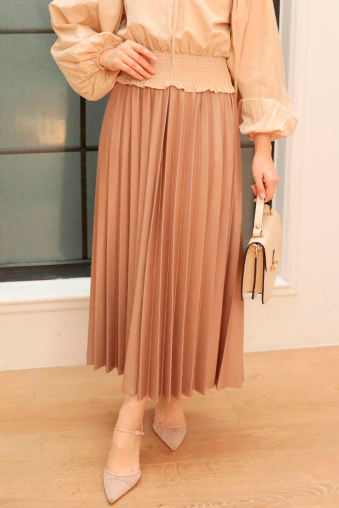 Beige Hijab Skirt 4892BEJ - 1