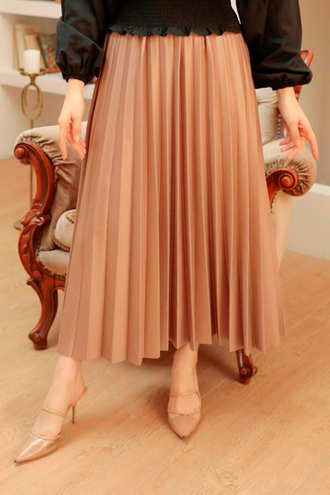 Beige Hijab Skirt 4892BEJ - 2