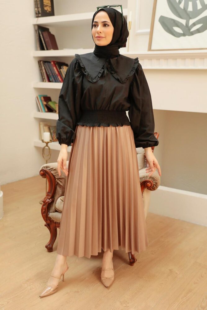 Beige Hijab Skirt 4892BEJ - 6