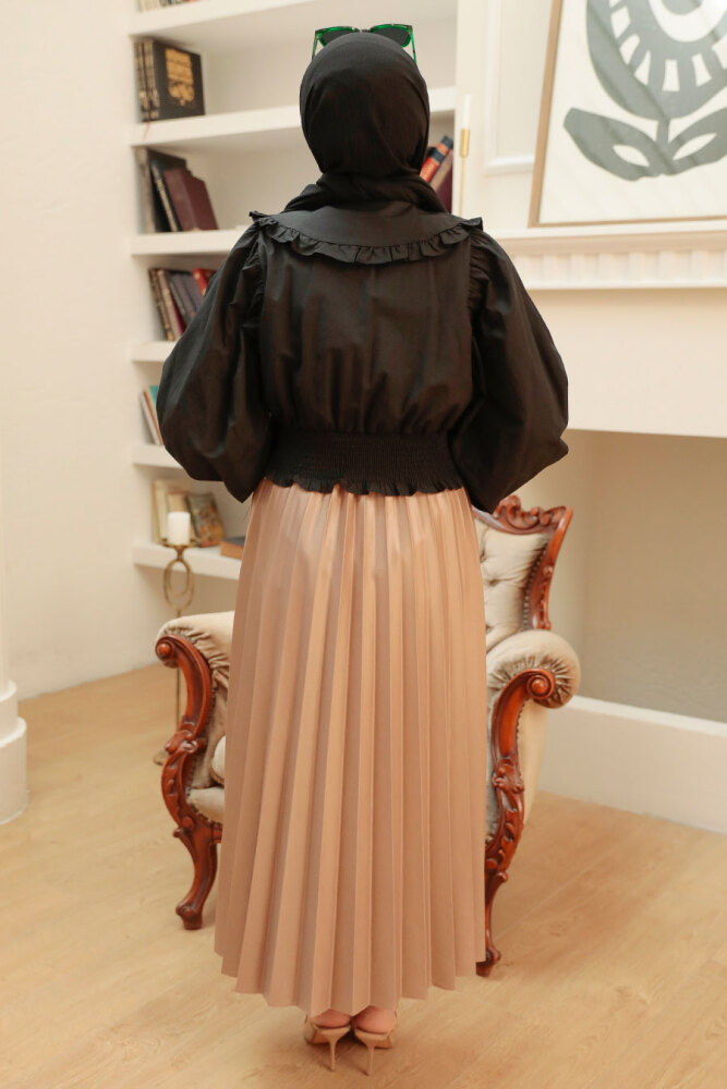 Beige Hijab Skirt 4892BEJ - 7