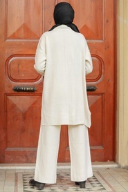 Beige Hijab Suit Dress 1927BEJ - Thumbnail