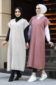 Beige Hijab Sweater 10111BEJ - Thumbnail