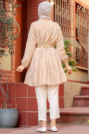 Beige Hijab Tunic 2193BEJ - 2