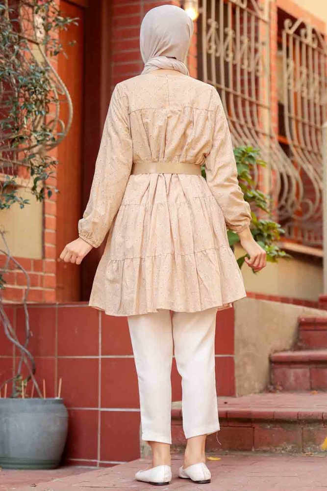 Beige Hijab Tunic 2193BEJ - 2