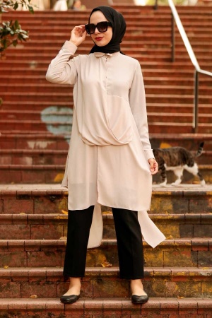Beige Hijab Tunic 24320BEJ - 1
