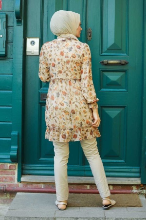 Beige Hijab Tunic 5630BEJ - 2