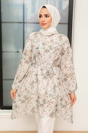 Beige Hijab Tunic 5704BEJ - 2
