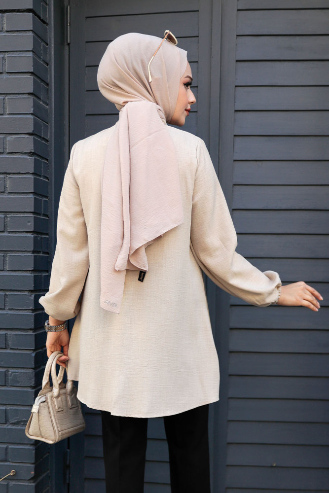 Beige Modest Top 41391BEJ - 2